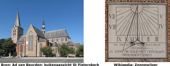 St Pieterskerk en zonnewijzer